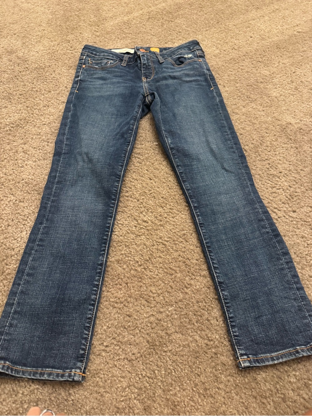 Women’s Dark Blue Pilcro & The Letterpress Straight-Leg Jeans - size 25